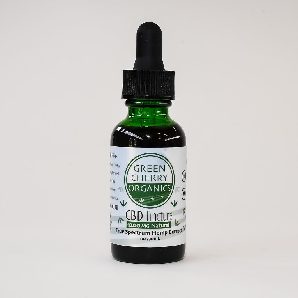 GCO 1200mg Natural CBD Tincture – Green Cherry Organics