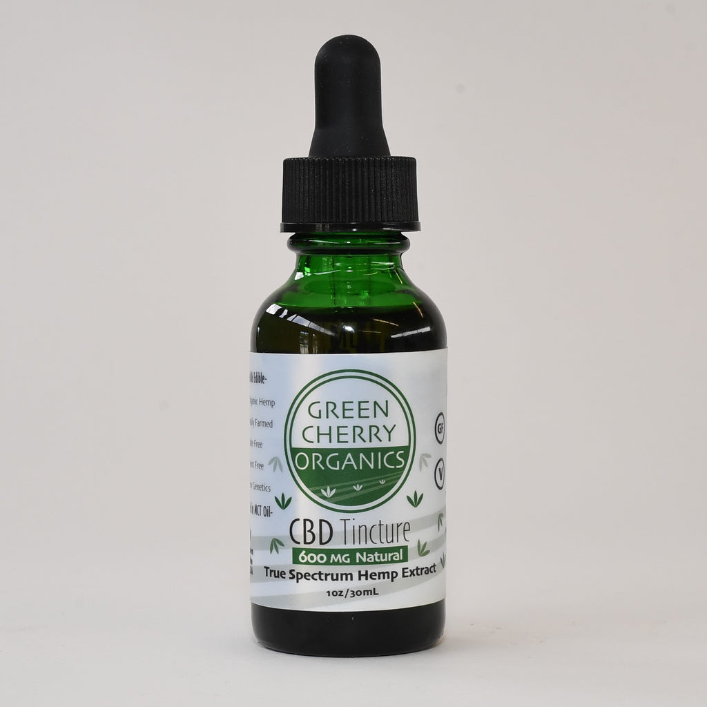 GCO 600mg Natural CBD Tincture – Green Cherry Organics